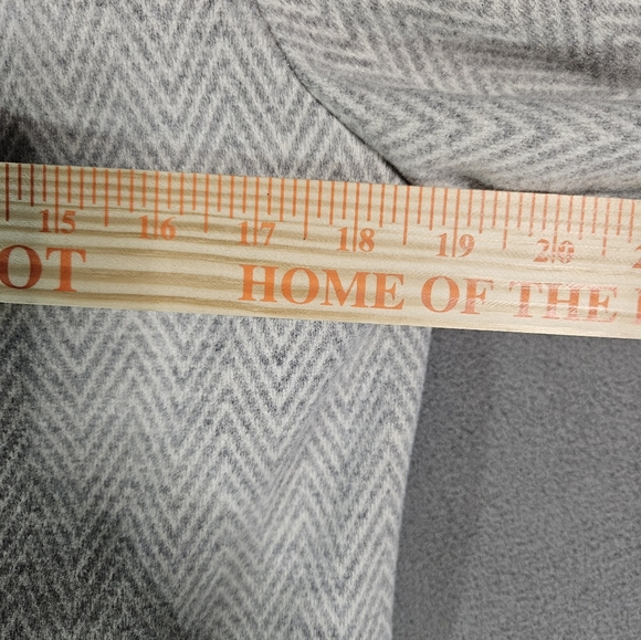 NWT Staccato Womens Large Pea Coat Trench Gray Herringbone Single Button Pockets - Picture 7 of 10